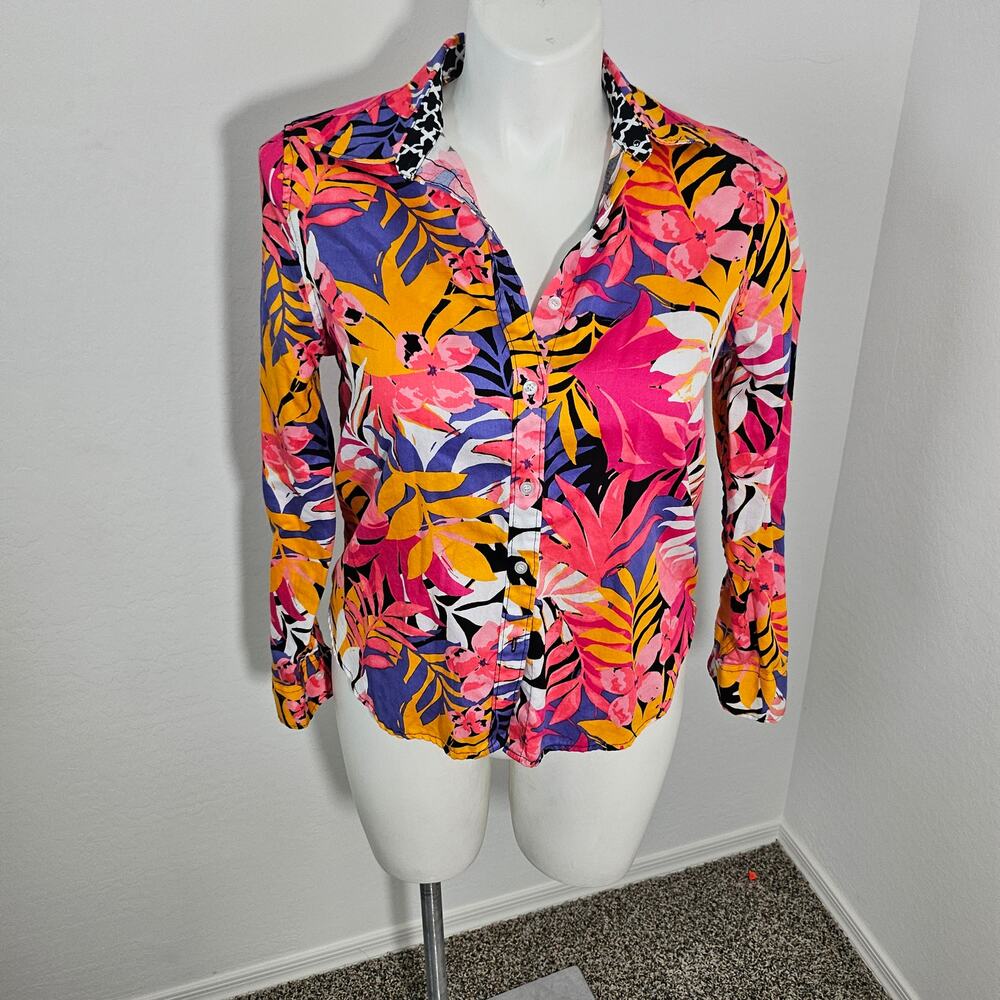 Ruby Rd Tropical Fern Print Wrinkle Resistant Shi… - image 3